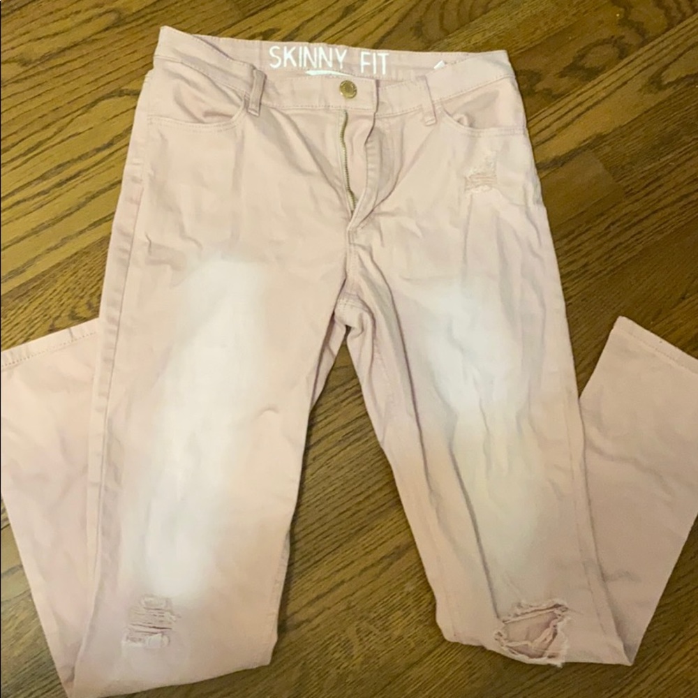 pink jeans